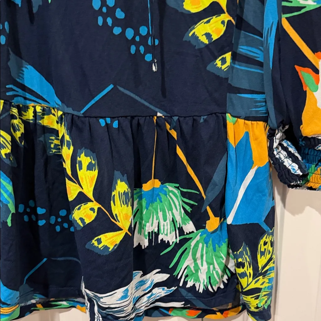 Maaji Multicolor Floral long sleeved tunic Dress medium - Image 2