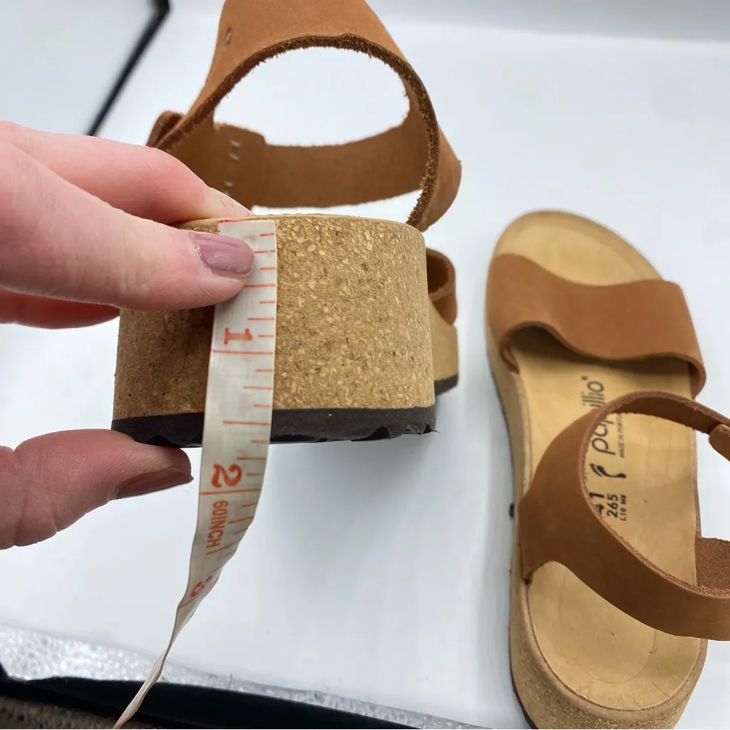 Birkenstock Papillio by Birkenstock Glenda Wedge Sandal - Cognac size 41 10 NEW - Image 4