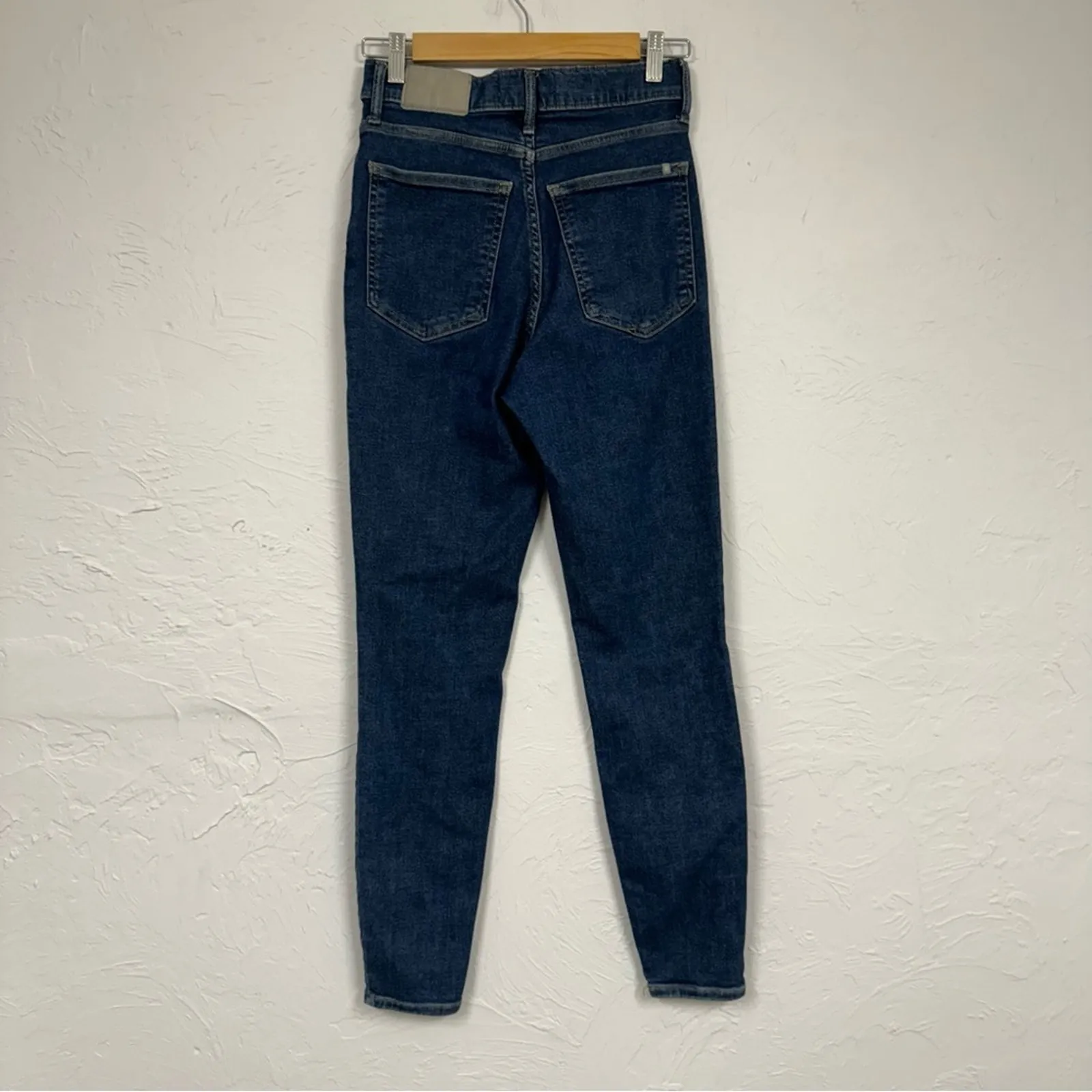 Everlane The Way High Skinny Jeans Womens 27 Blue Classic Denim Fall Zip Fly - Image 3