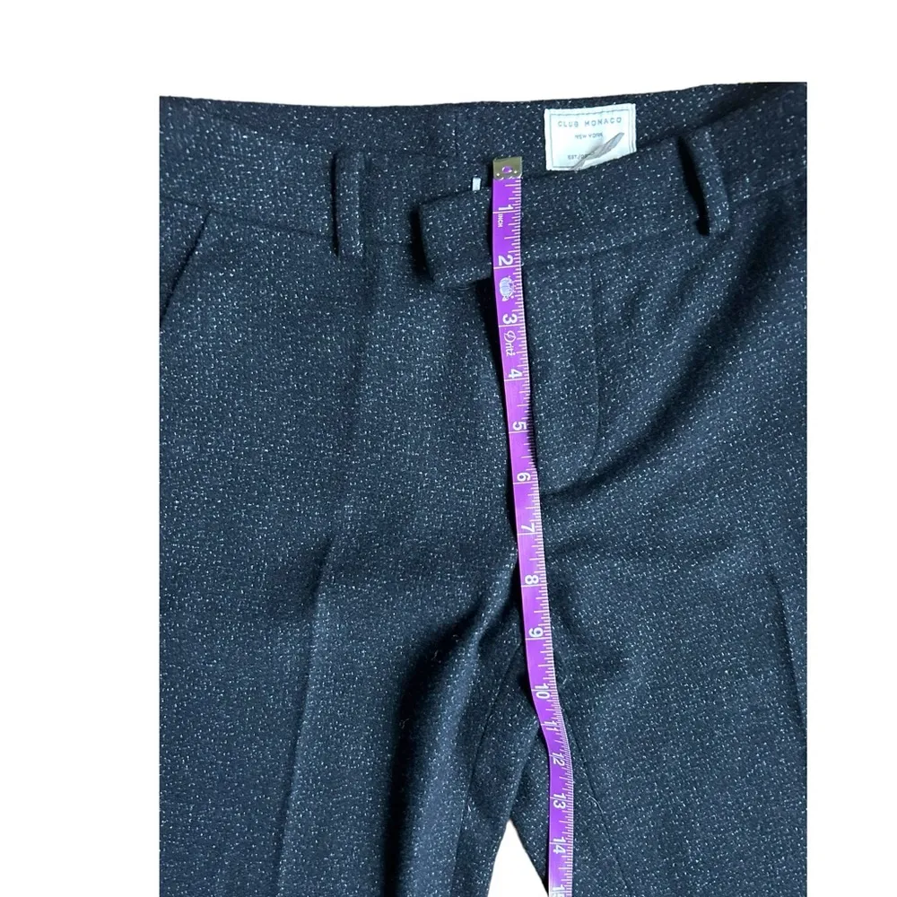 Club Monaco Ryanne Dress Pants Womens sz 0 ankle black Wool Blend Trousers​ - Image 5