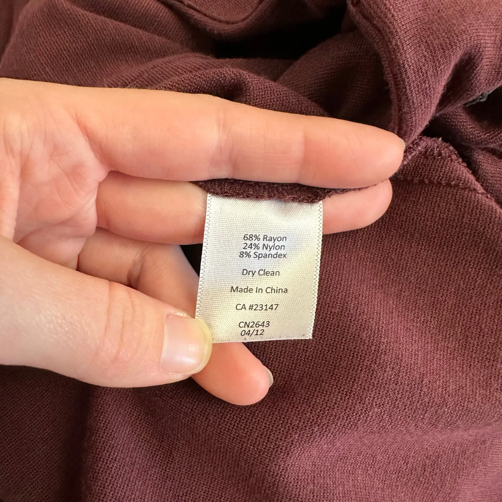 Talbots Plum Sheath Dress Size 14‎ Long Sleeve Stretch Knit Classic Workwear - Image 8