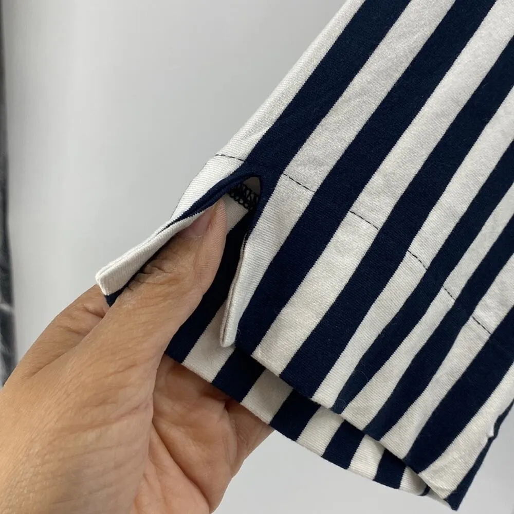 J.Jill wearever collection blue white longline nautical summer coastal size LP - Image 6