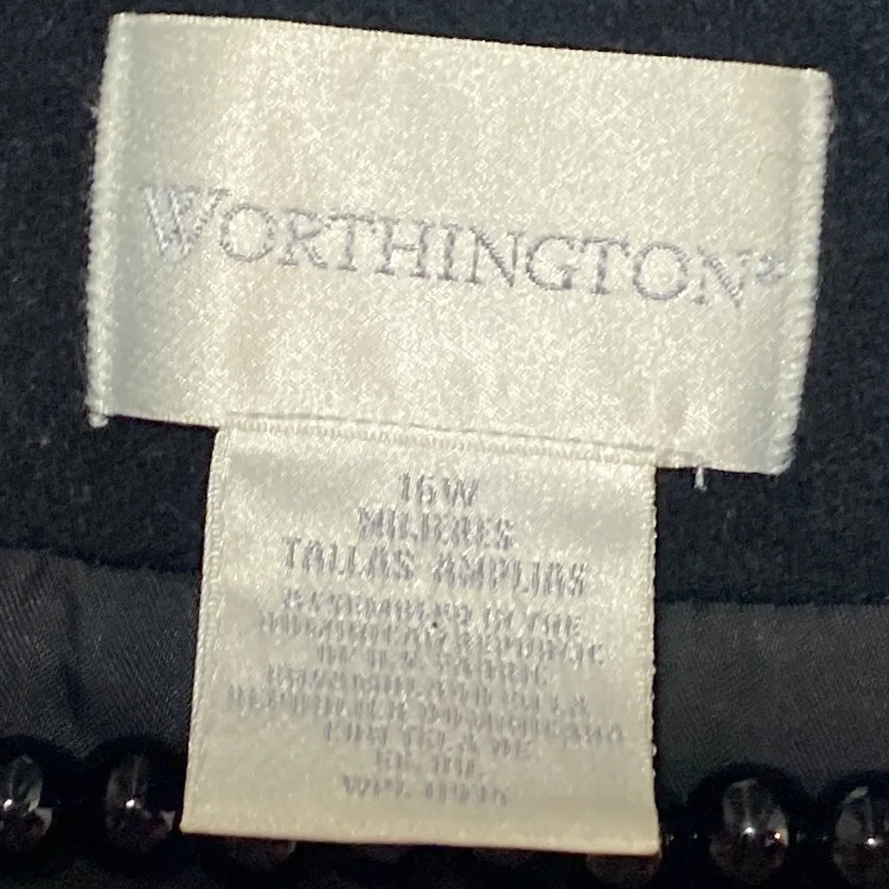 Worthington womens black jacket size 16w - Image 2