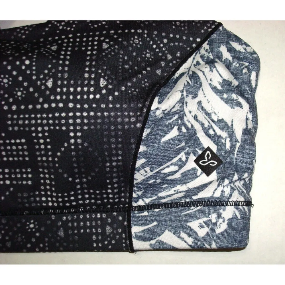 NWT Womens Black Blue M Pilates PrAna Yoga Strappy White Top Bra New Riestling - Image 9