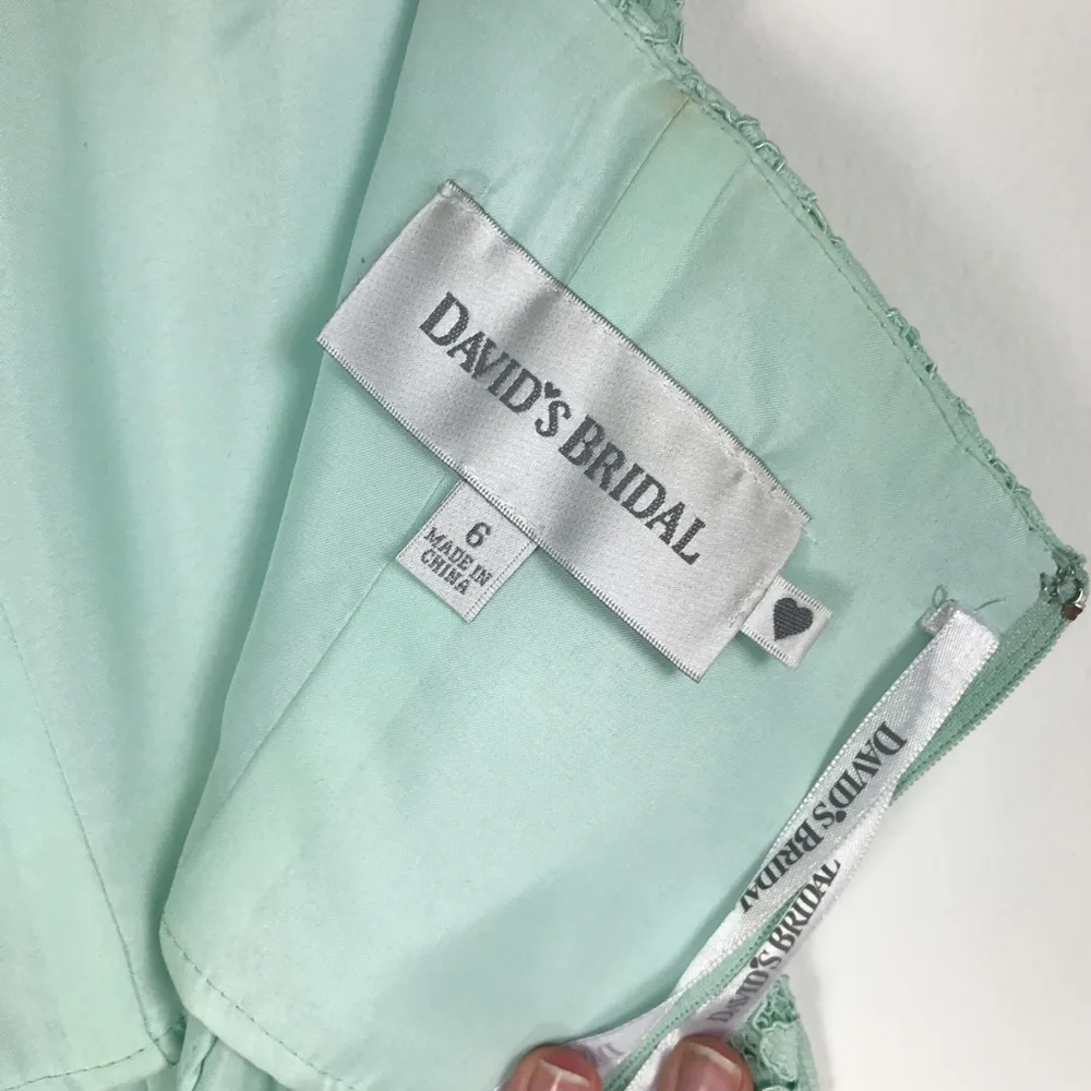 David's bridal lace mint short dress - Image 5