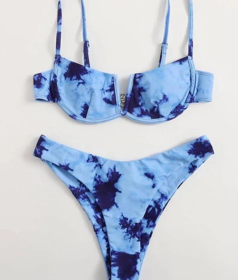 Bathing Suit Top And Bottom Blue - Image 2