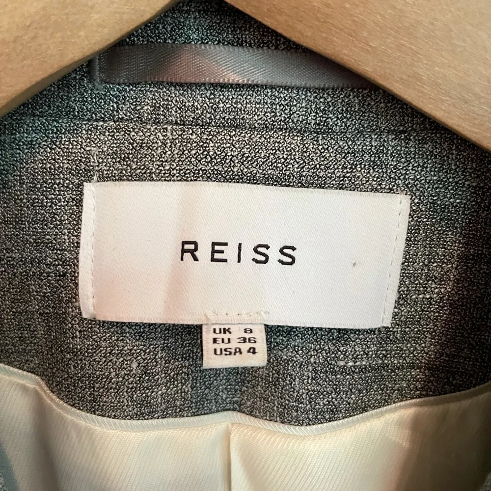 Reiss Turlington Linen Tailored Jacket Grey‎ Size 4 - Image 7