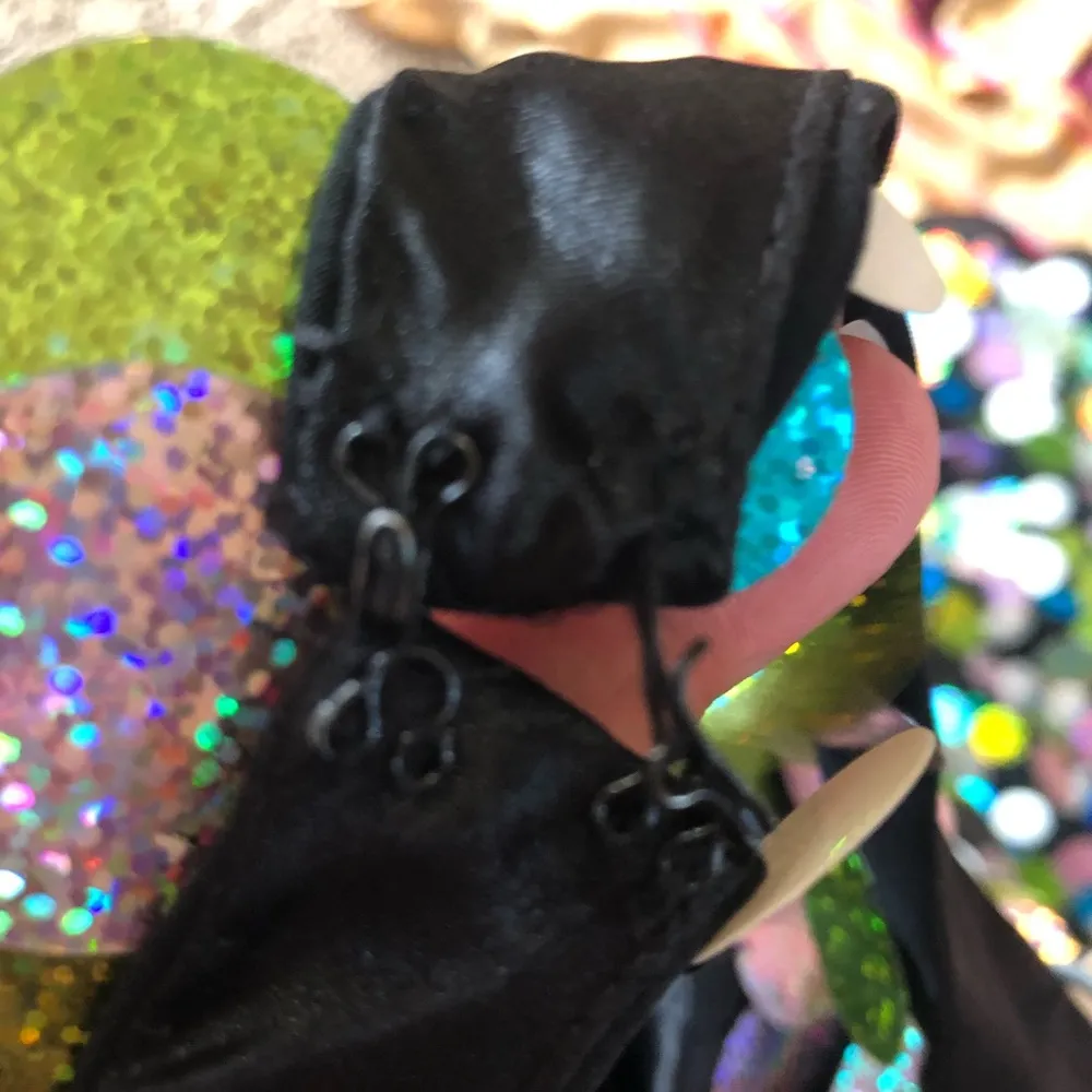 Colors Size 6 Halter Iridescent Shimmer Sequin Disc Party Dress Homecoming NWT Black - Image 7