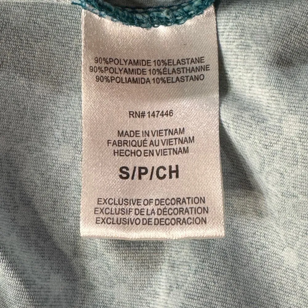 Hang Ten Small Rashguard Swim Top UPF 50+ Quick-Dry Long Sleeve Floral Crew Neck - Image 9