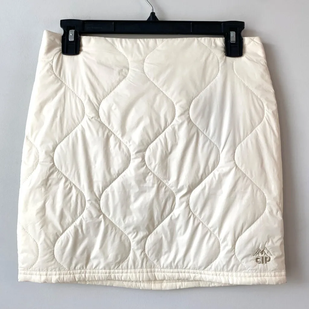 NWT CONEY ISLAND PICNIC Alpine‎ Slopes Quilted Mini Skirt Size 26 Coconut Milk - Image 2