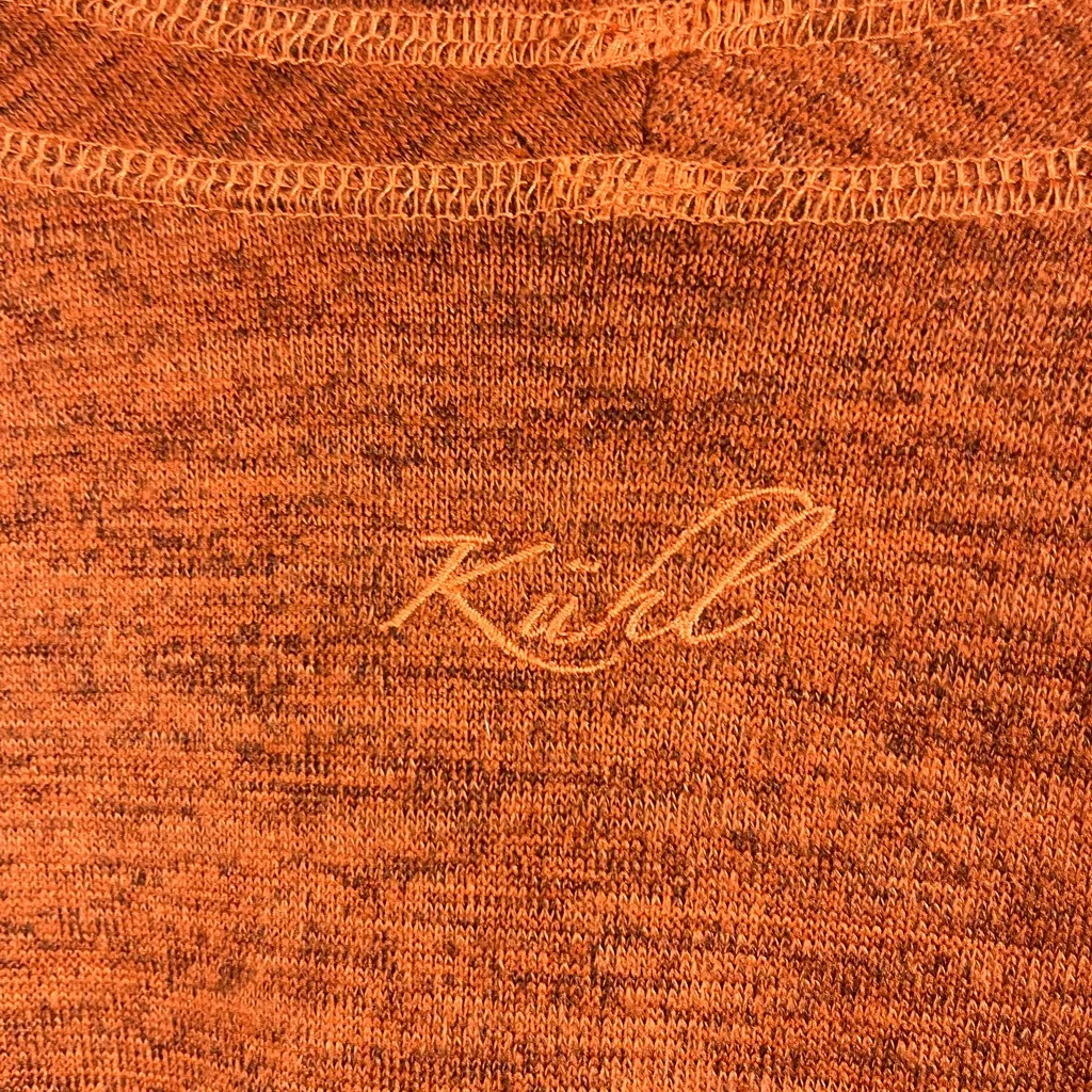 Kuhl orange brown cowl neck long sleeve dress size small - Image 9