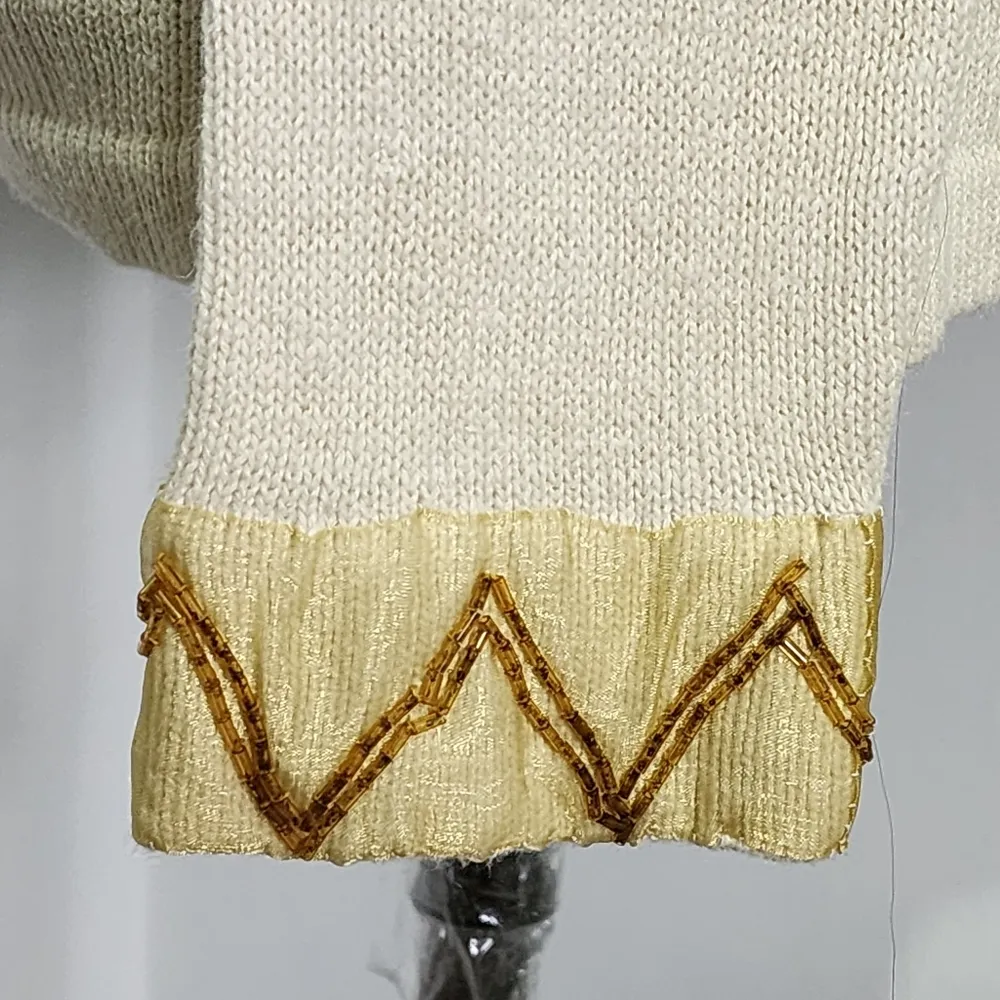 Vintage J Two Fall Leaves Cardigan Sweater Brown Size M - Image 7