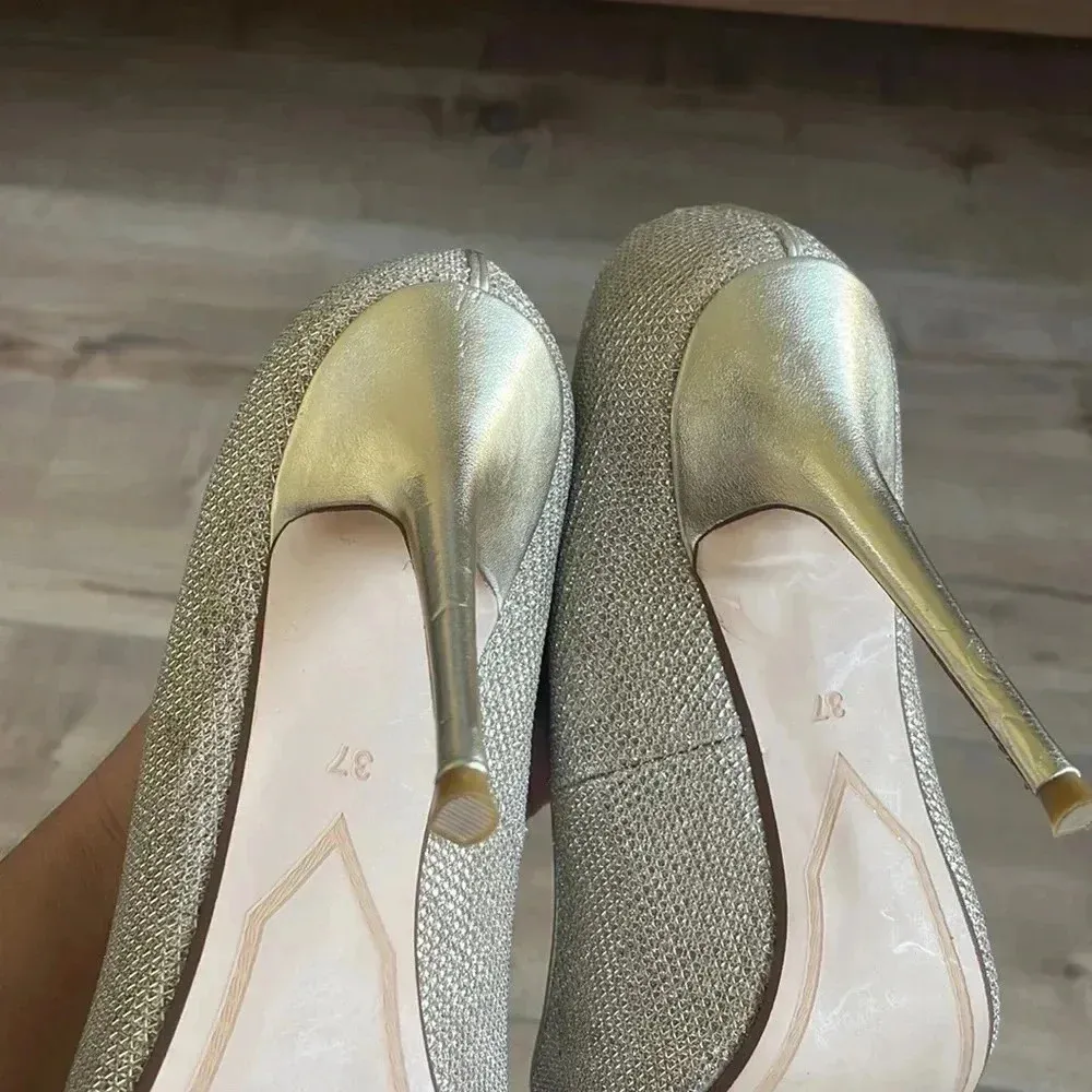 DUNE LONDON Gold Beaming Di Glitter Courts Pumps Sz 37 (6) - Image 5