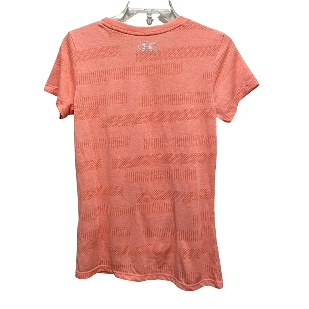 Under Armour HeatGear Velocity Crew Neck Short Sleeve Tee Shirt Orange Size XS - Image 2