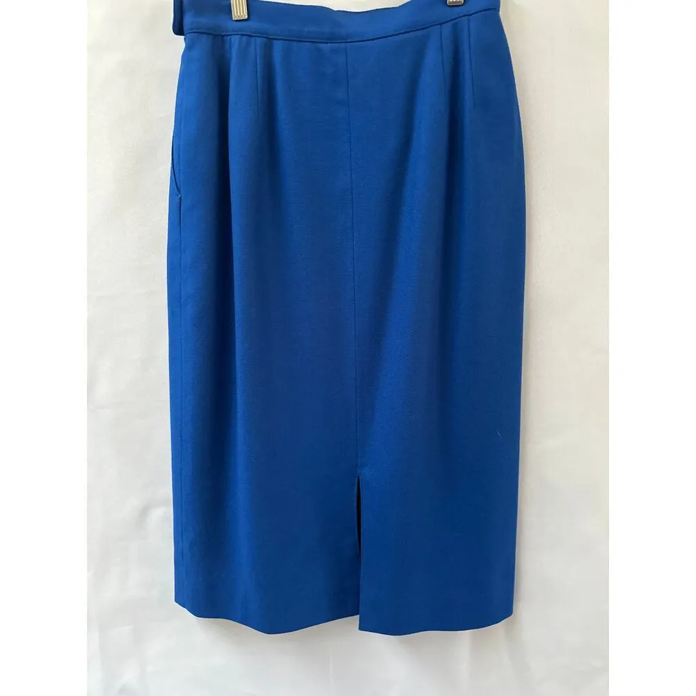 Pendleton Women’s Royal Blue Professional Mid length Skirt Vintage Size 10 - Image 5