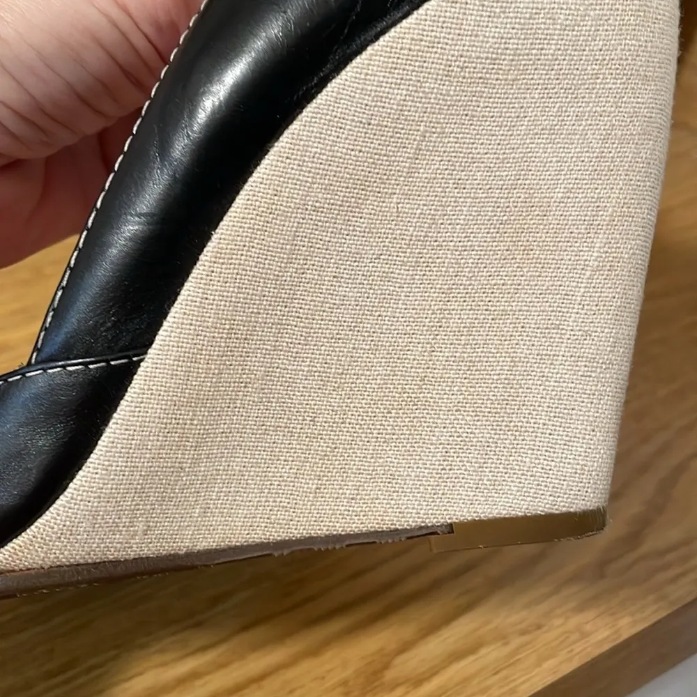 👠👠👠BOGOHO 👠👠👠Bally PeepToe Black Leather Wedge Heels Size undefined - Image 8