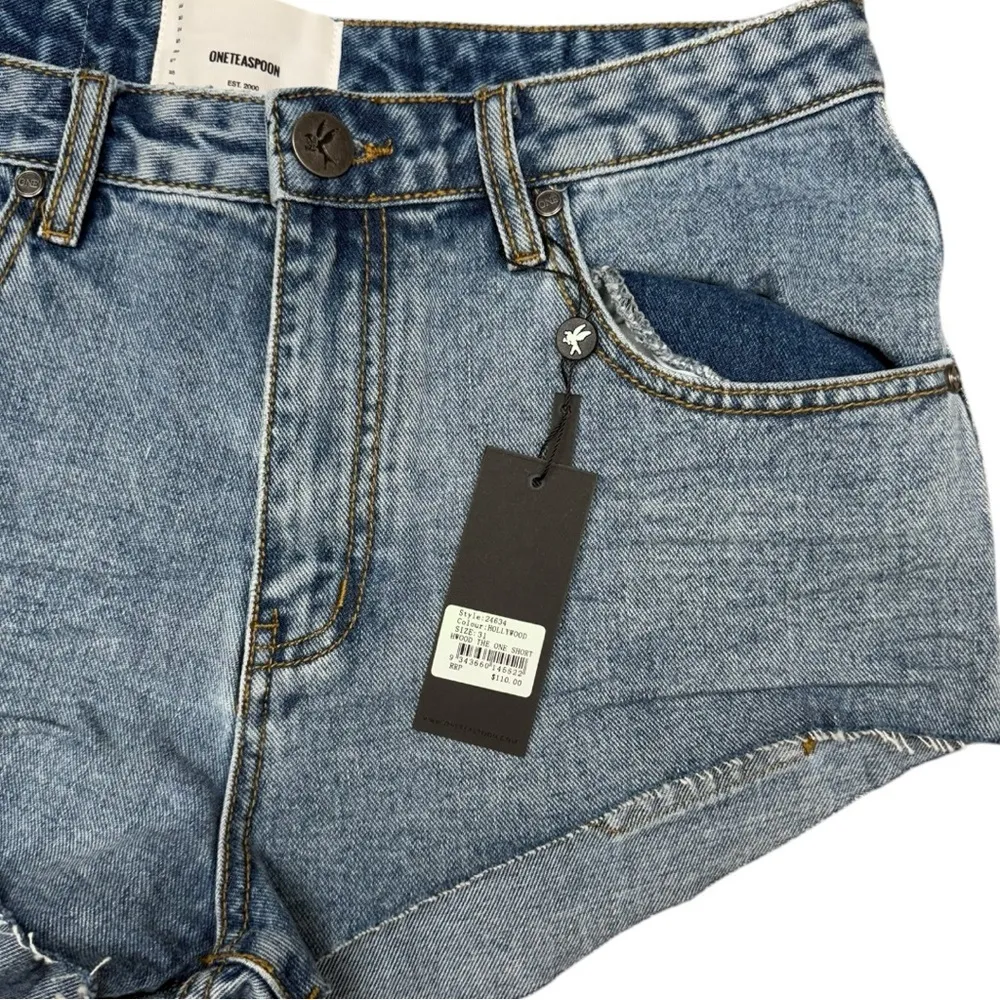 One Teaspoon Hollywood The One Denim Shorts - Size 31 NWT - Image 8