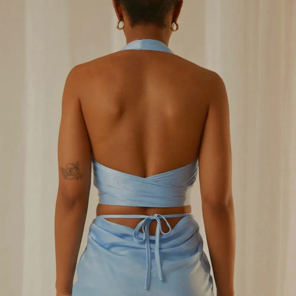 Peppermayo blue wrap halter top - Image 2