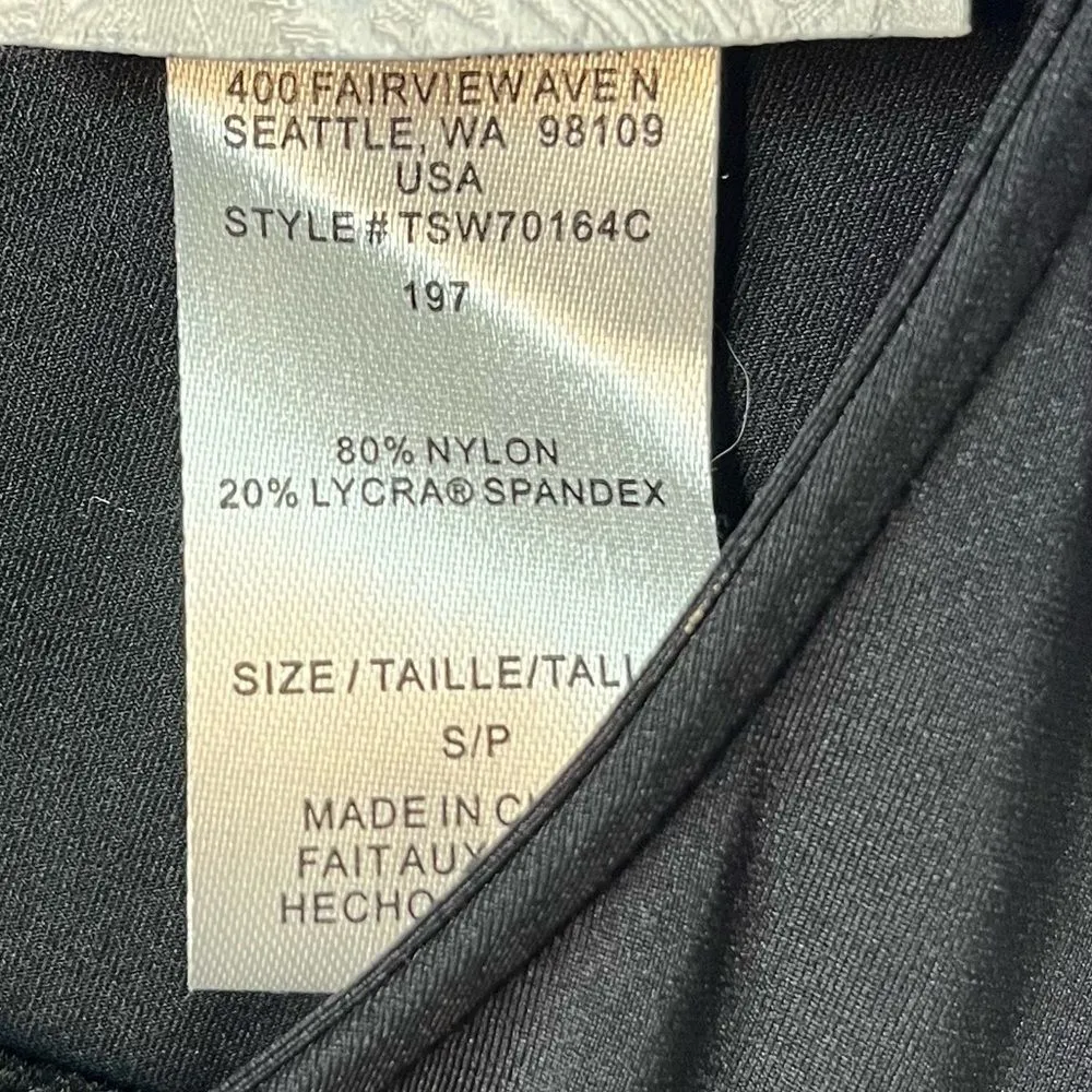 Women's Tommy Bahama Flounce Hem Tank Dress with Pockets Size Small - Black NEW - Image 7