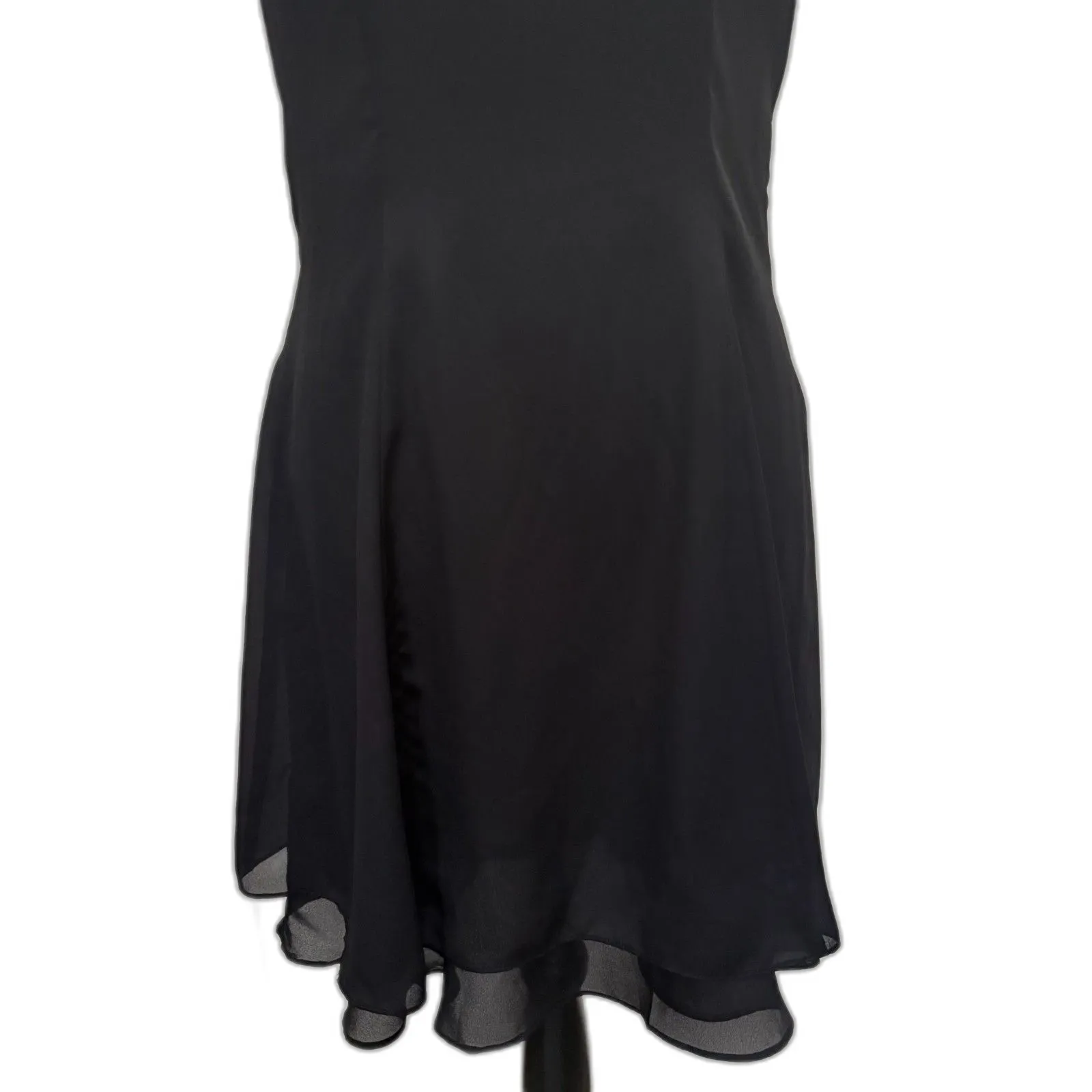 Vintage 90s Onyx Nite Little Black Dress Mini Fit & Flare‎ Classic Hoco Size 10 - Image 3