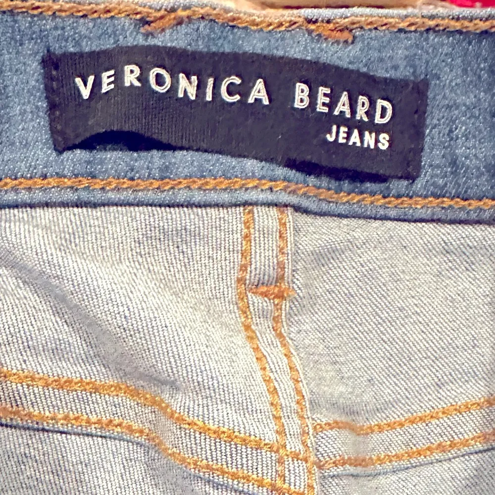 Veronica Beard Carly Kick Flare High Rise Blue Denim Raw Hem Jeans Sunrise 24 00 - Image 8