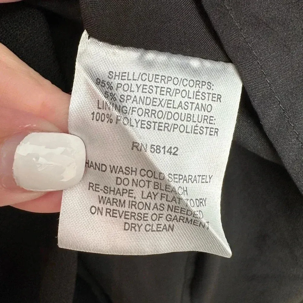 Maggy London Classic Black Cold Shoulder Ruffle Shift Dress Women’s Size 14 - Image 11