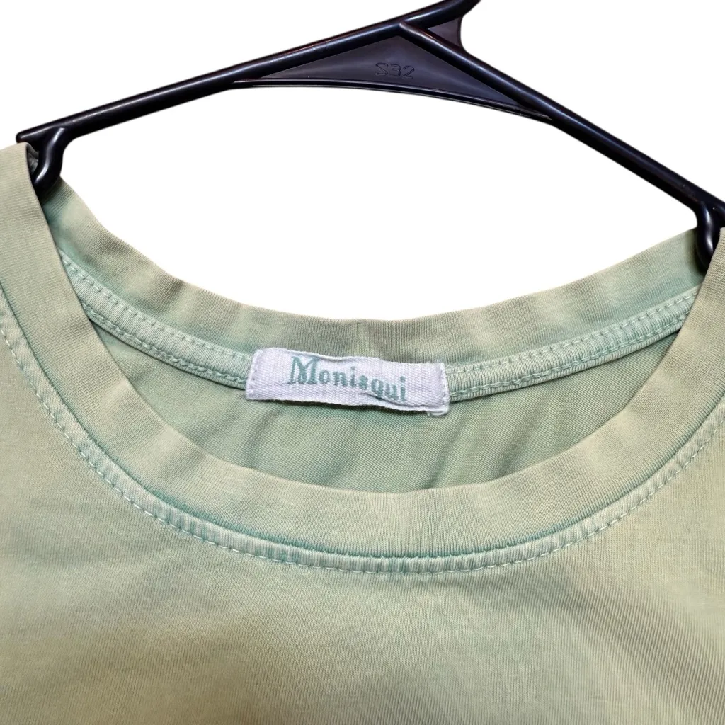 Monisqui Size S Italian Tee Shirt Bundle Green Purple 100%‎ Cotton Natural Dye - Image 13