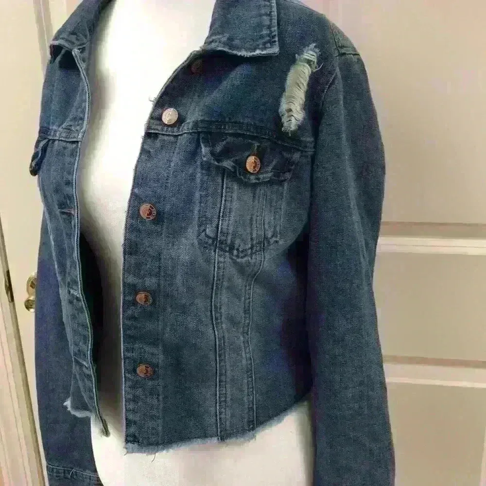 CI SONO Cropped Denim Jacket - Image 2
