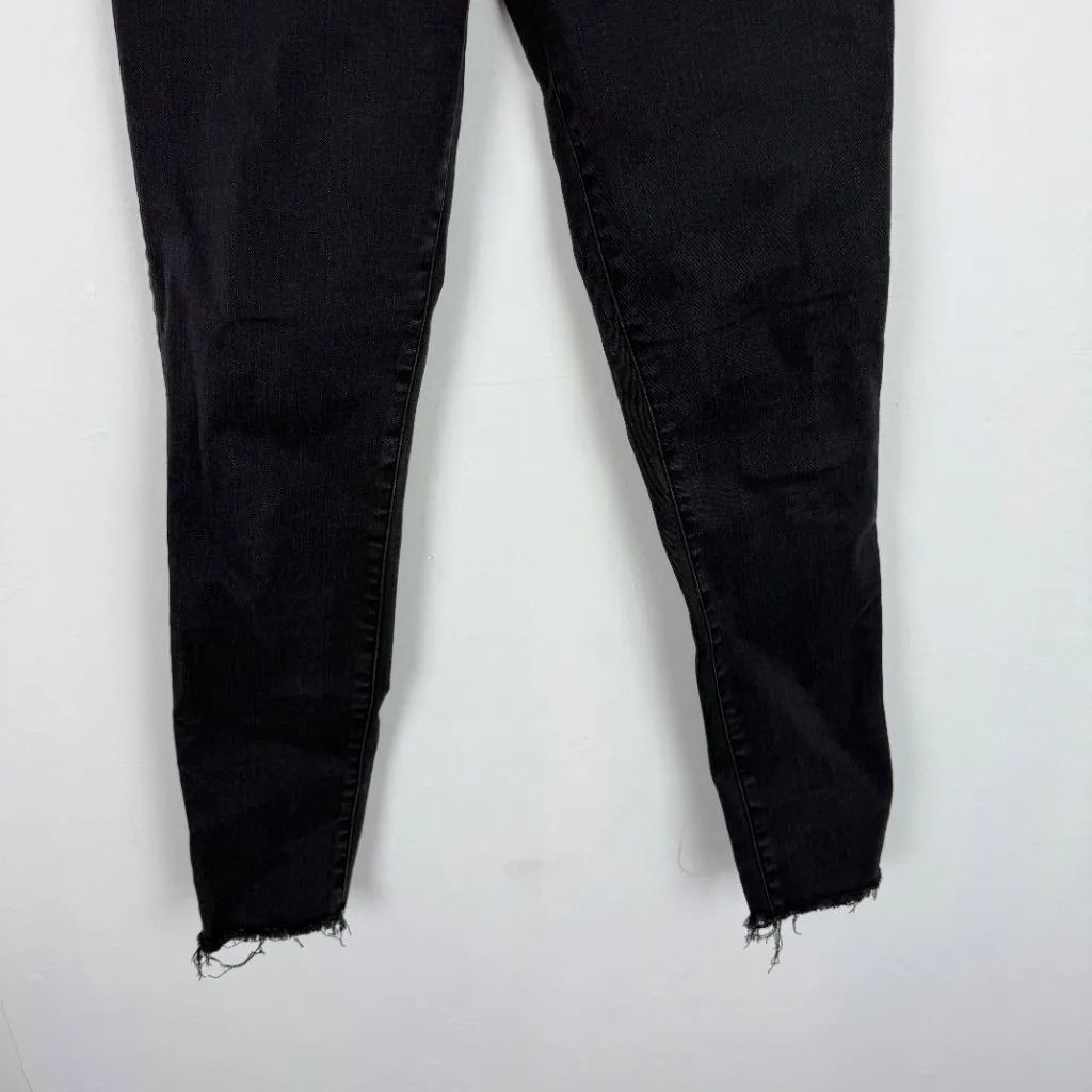 Abercrombie & Fitch High Rise Super Skinny Ankle Jeans Button Fly Black Size 28 - Image 3