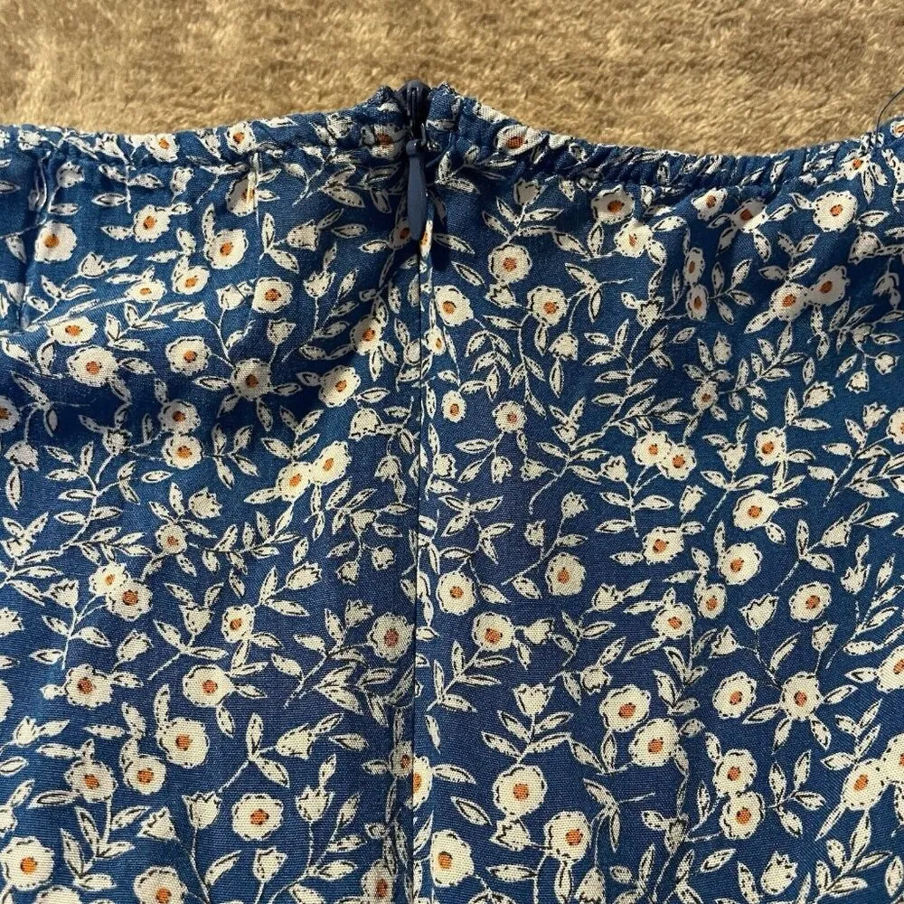 PRINCESS POLLY Womens Sz 4 Small Dress Sting Mini Lined Blue Floral Zip Short - Image 5