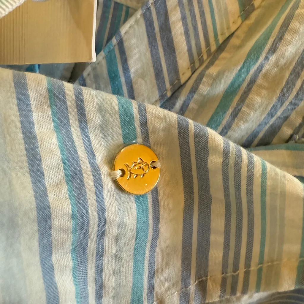 Southern Tide NWT Seersucker Blue and White Striped Tunic Shirt,Dress or Coverup - Image 6