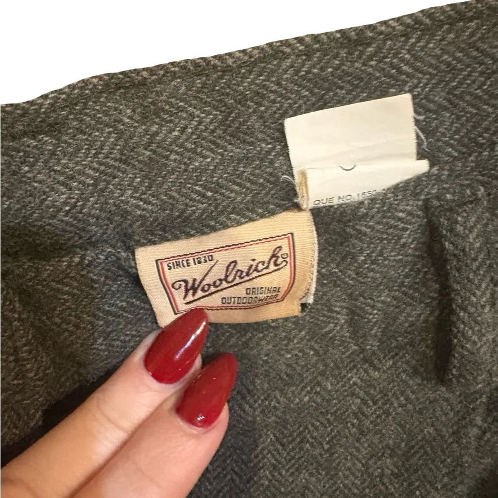 Vintage Woolrich Women’s Pants | 10 | Green/Gray | 70% Wool | Runs Small - Image 3