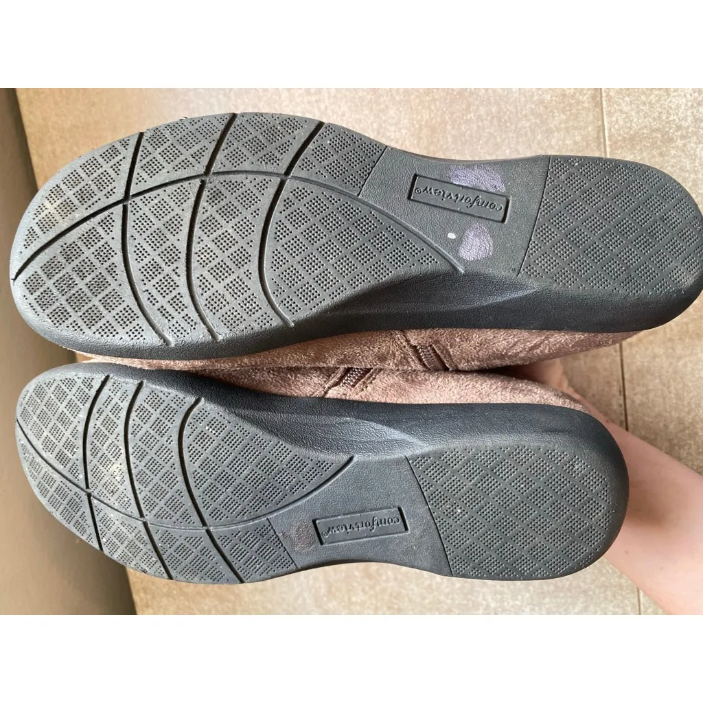 Comfortview Brown Suede Ankle Boots Gold Buckle NYC Streetwear Boho Indie 9 - Image 4