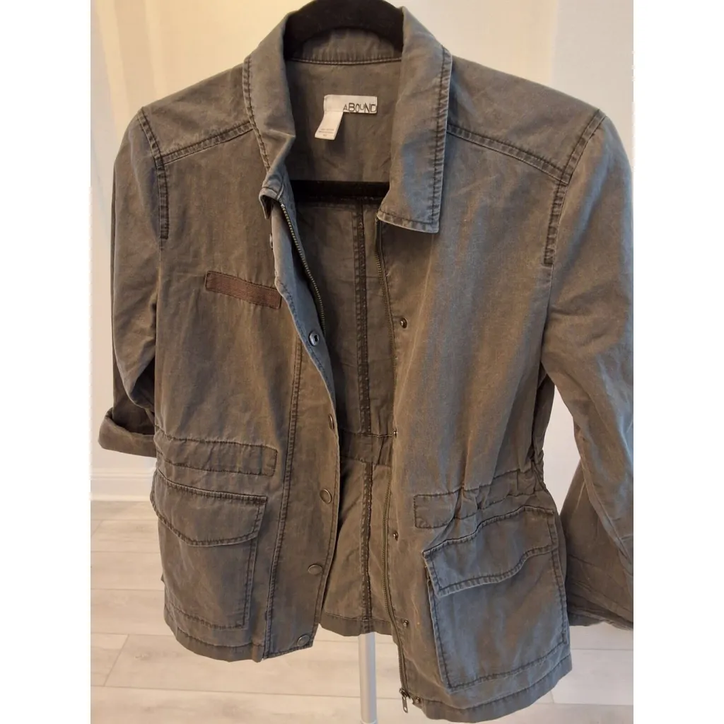 Abound Size Medium Military Utility Green Womens Jacket - Image 4