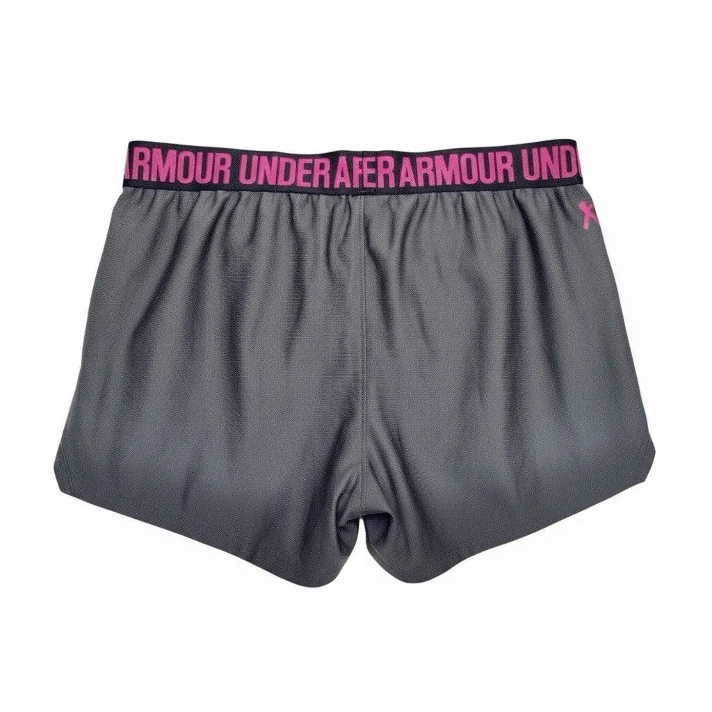 Under Armour Womens Shorts Sz Small Breast Cancer Pink October Charity Run Logo - Image 3