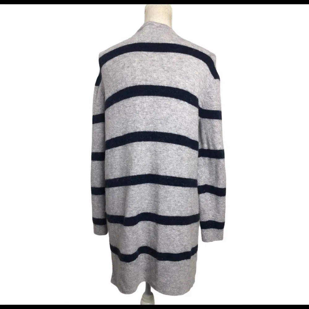 Madewell  Kent Cardigan Navy Gray Striped Open - Image 4
