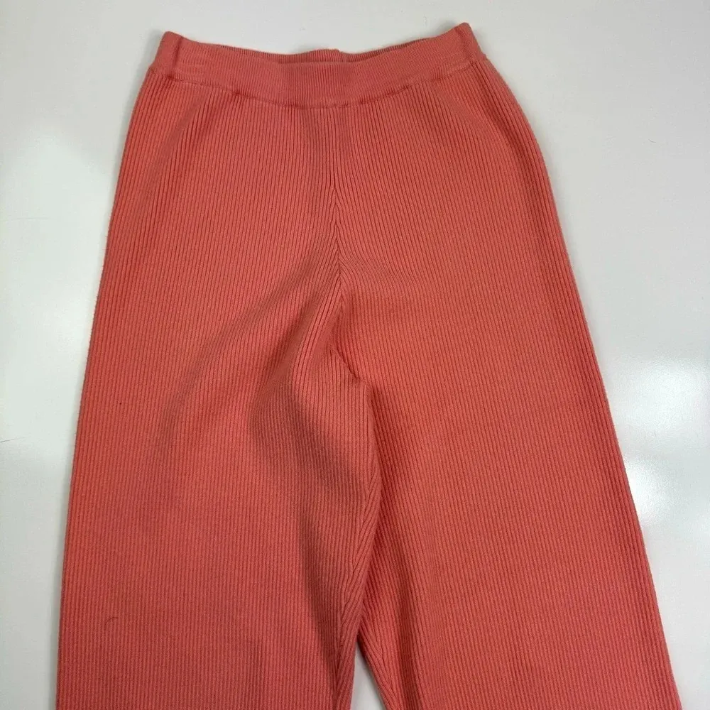 Nasty Gal Ribbed‎ Knit High Waisted Wide Leg Pants Size Small - Image 5