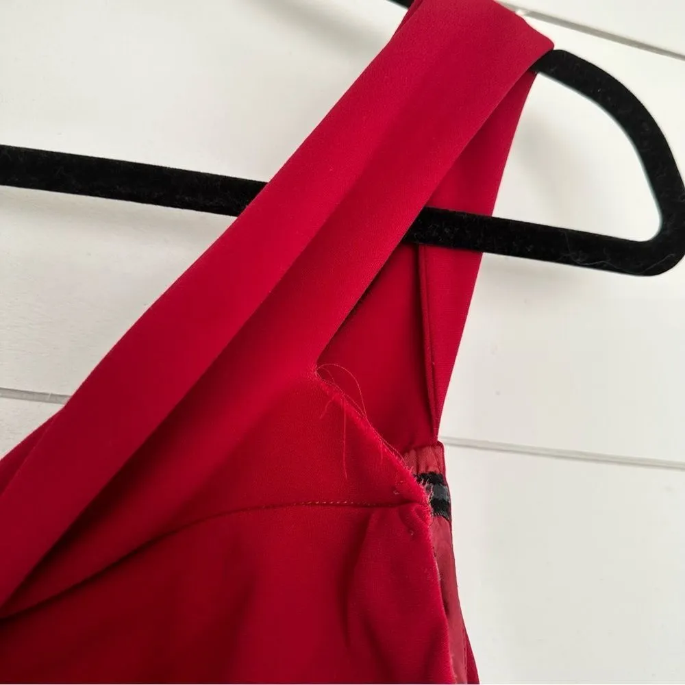 Shoshanna Midnight Red Twist Front Gown Flawed - Image 10