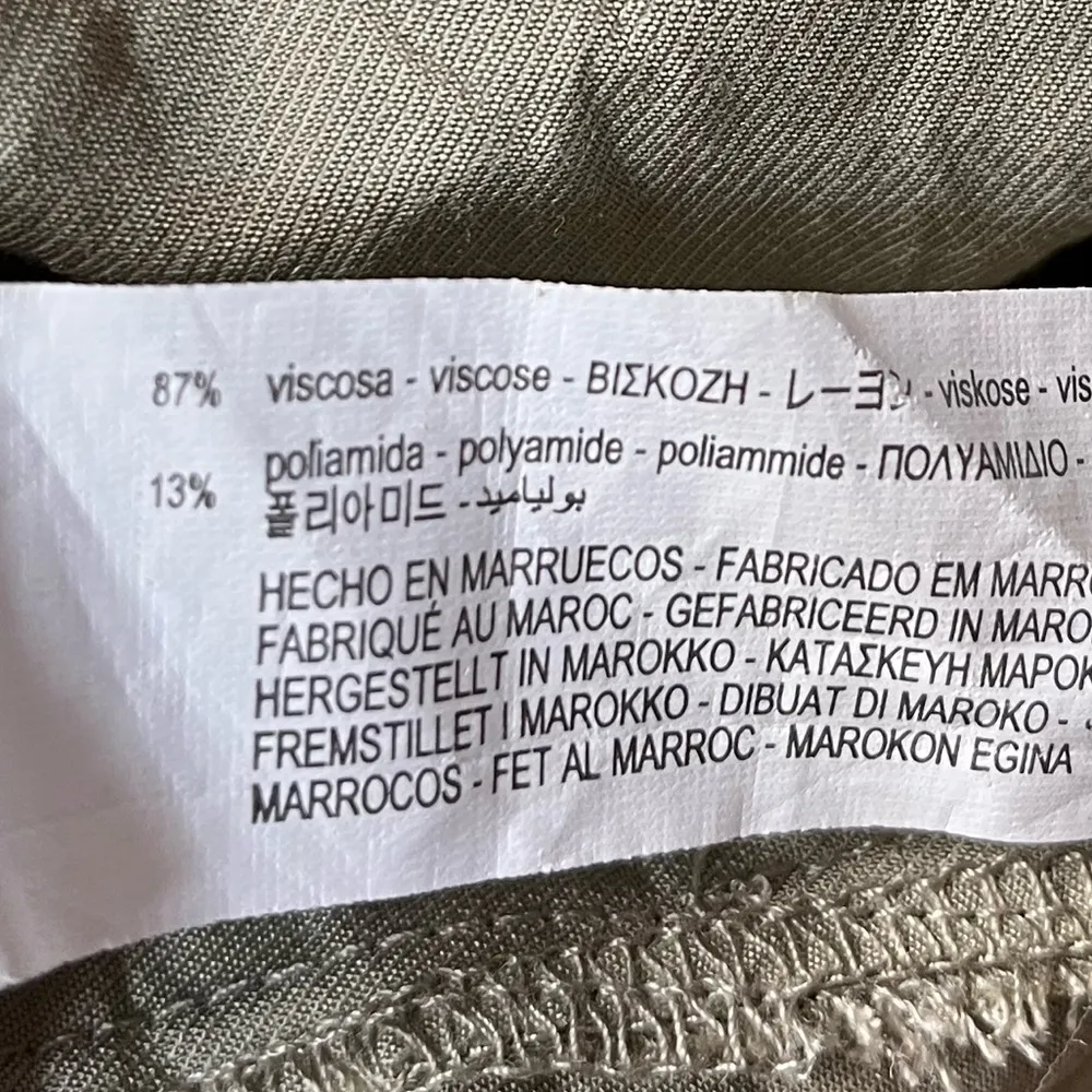 Zara Faux Front Knot Button Down Dress Army Green Size Medium - Image 5