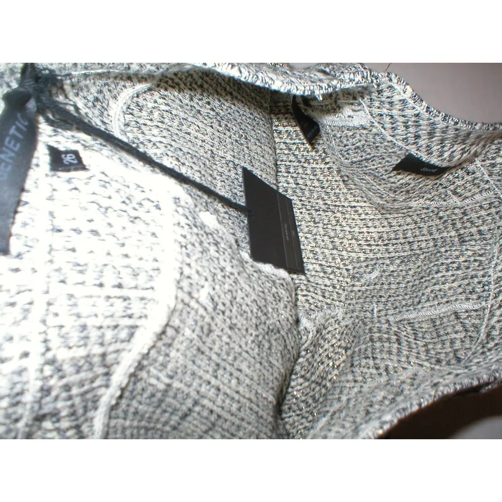 New Womens 26 NWT $390 Genetic Denim Metallic Tweed Shane Pants Cherish Skinny - Image 9