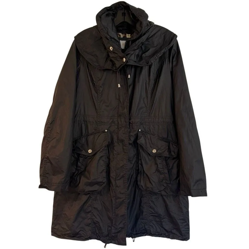 Laundry Shelli Segal navy waxed rain jacket size M - Image 3