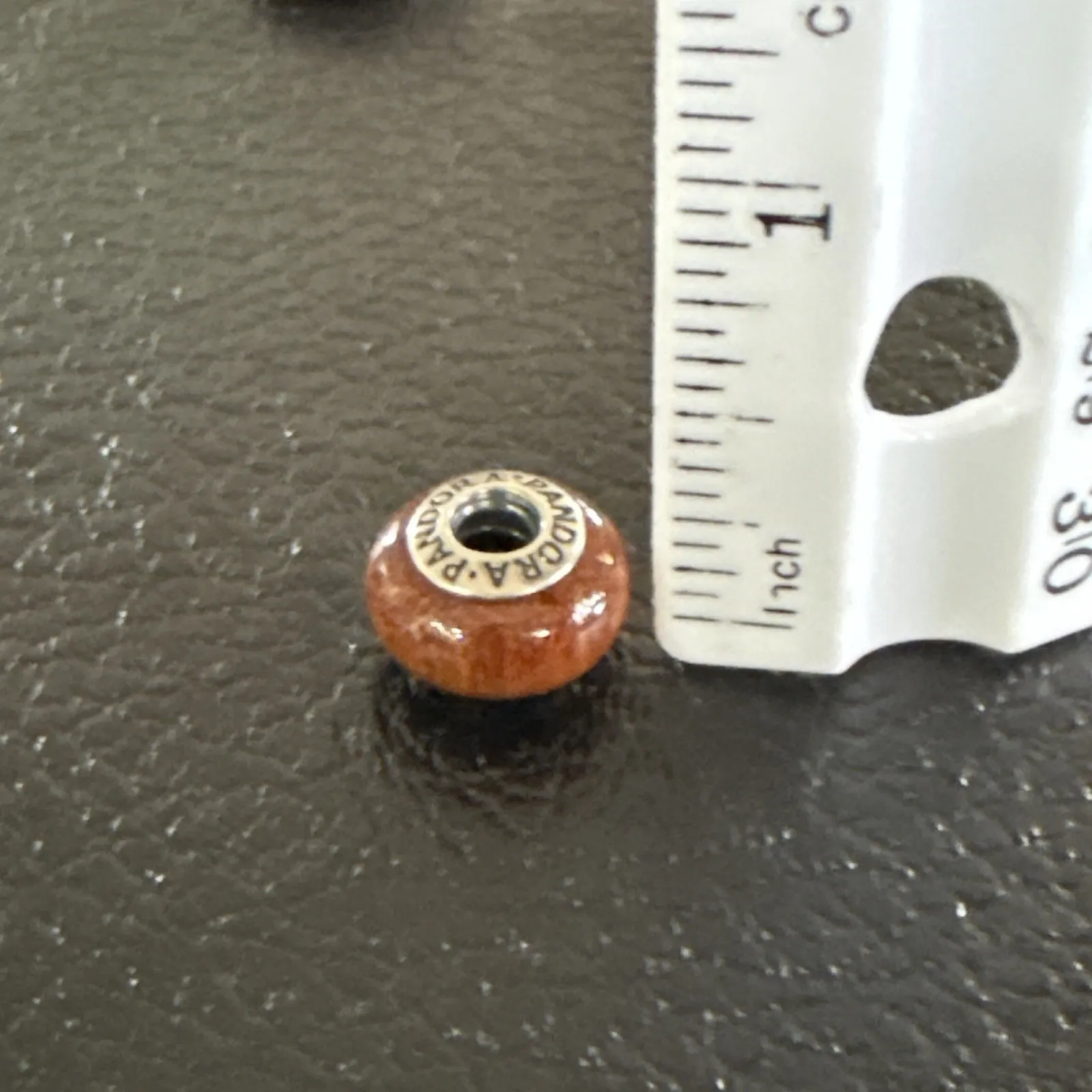 Authentic ALE 925 Pandora Sterling Muiracatiara Wood Charm - Image 8