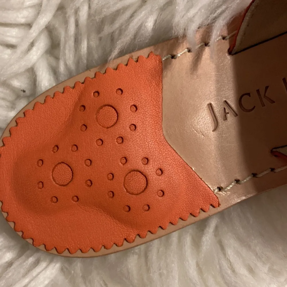 Jack Rogers Sandals size 6M excellent condition color orange /design see photos - Image 2
