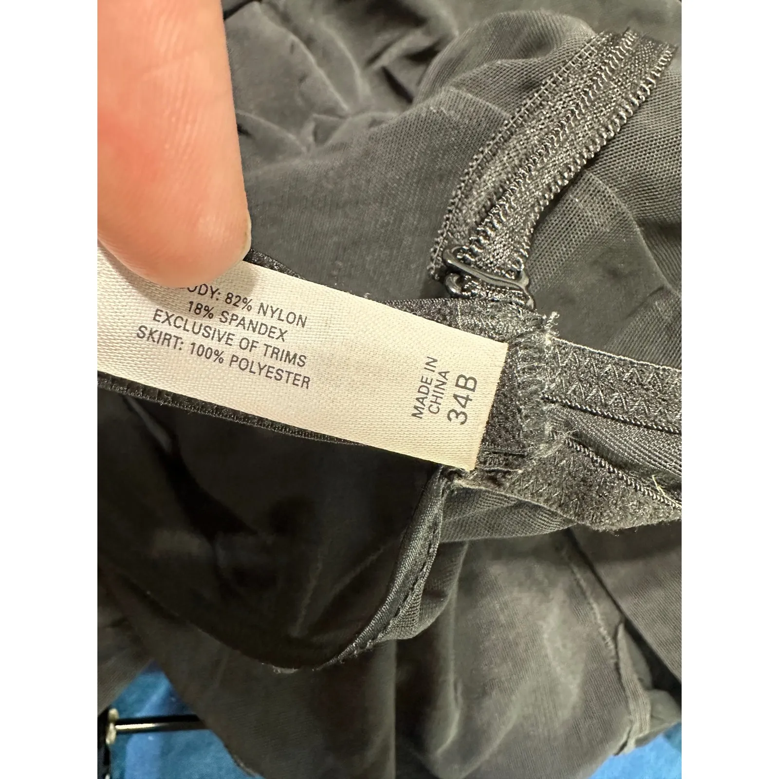 Victoria Secret Black Sheer Mesh Babydoll Chemise Ruffle Trim 34B Underwire - Image 7