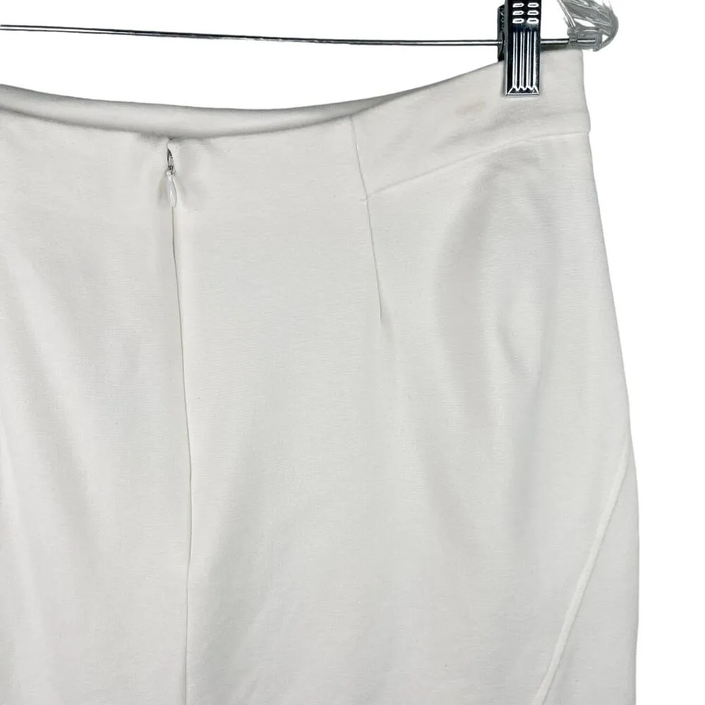J McLaughlin Leslie Pencil Skirt 8 Off White Stretch New - Image 3