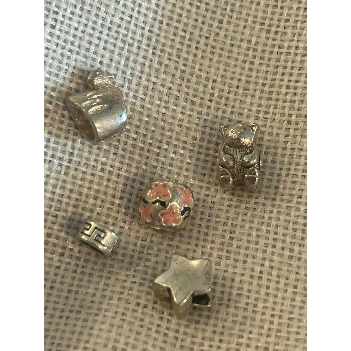 A491 charm bracket silver plated 5 pcs - Image 3