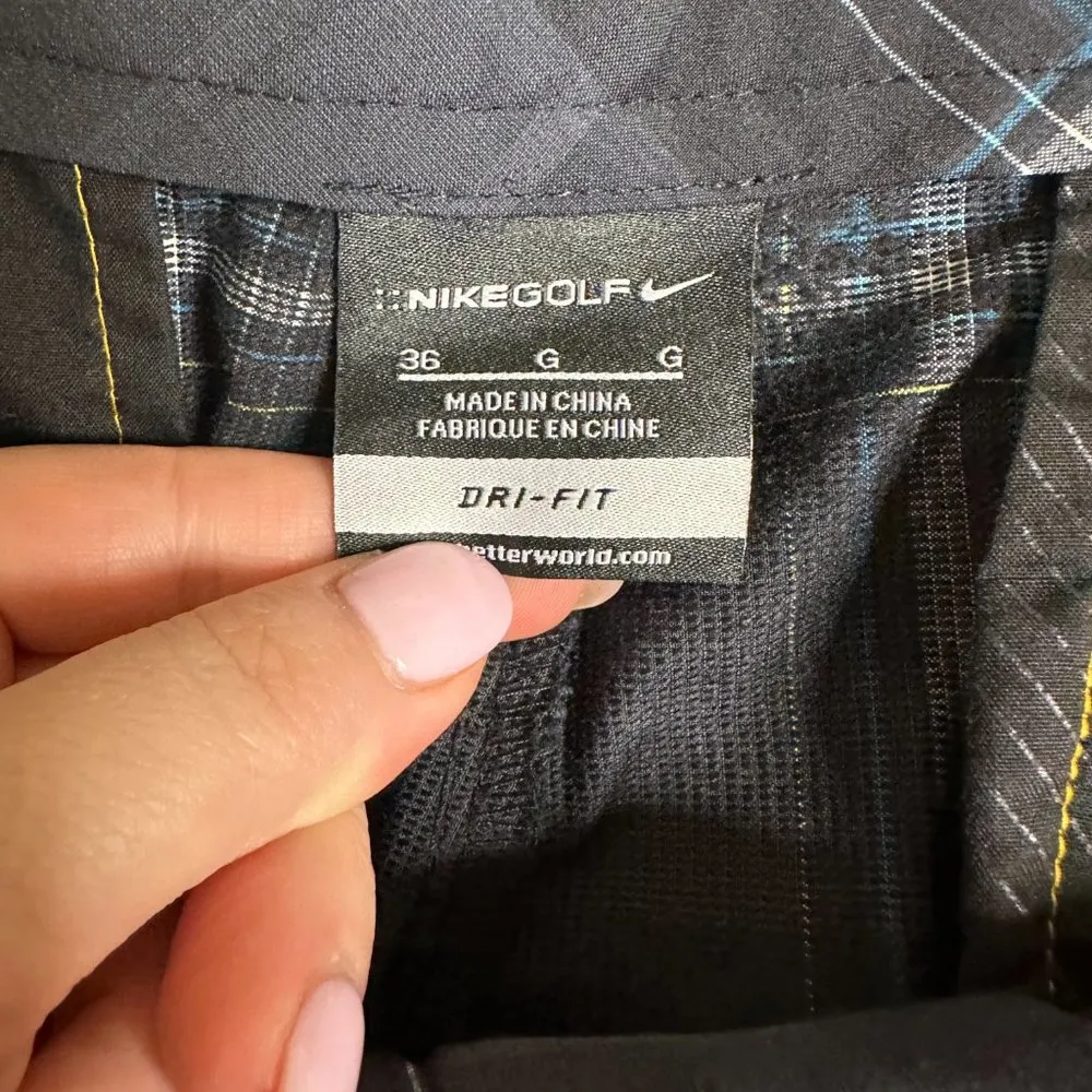 Nike Golf Plaid Shorts Multicolor Men's 36 - Image 4