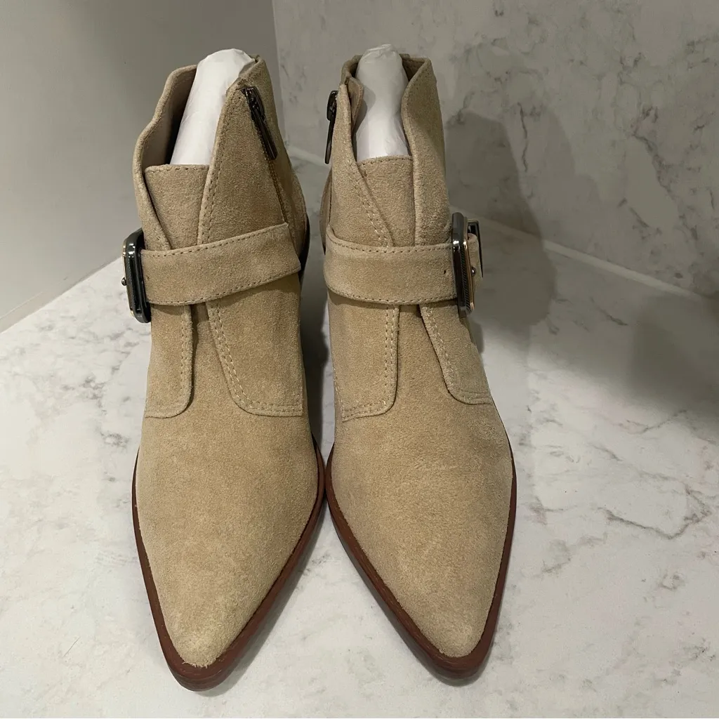 New! Vince Camuto Ashena Suede Leather Western Bootie Sz‎ 8 $179 - Image 4