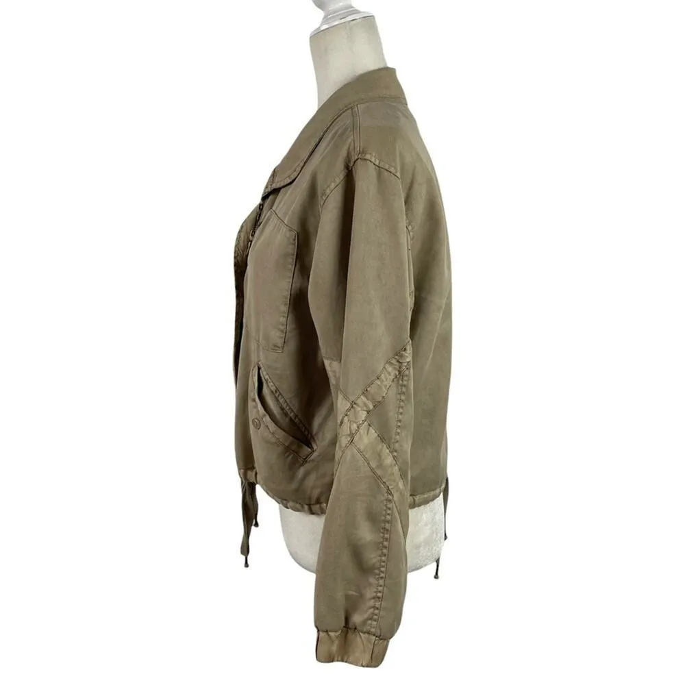 Young Fabulous and Broke Clara Boho Green Tencel Utility Jacket Oversized XS - Image 15