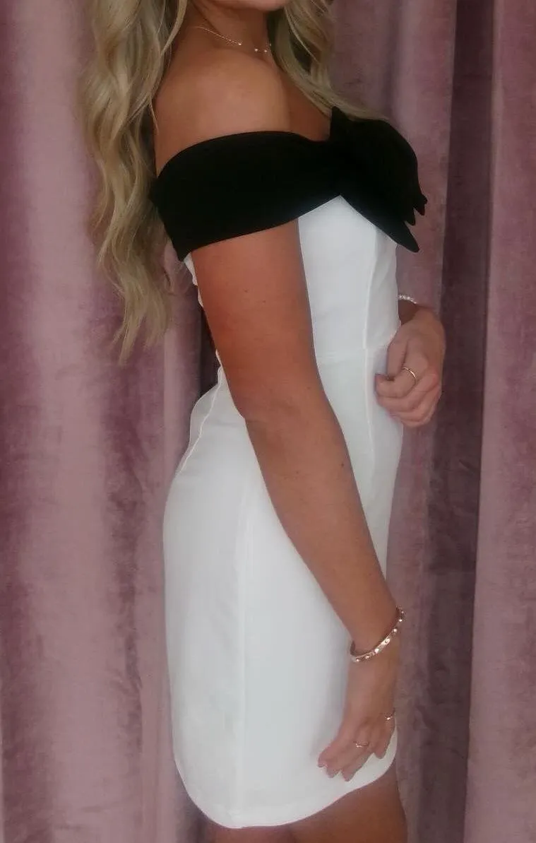 White And Black Mini Dress - Image 2